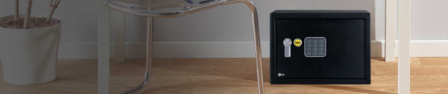 Yale Smart Cabinet lock shown here to ensure security and personal belongings being kept safe